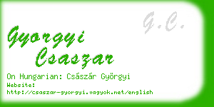 gyorgyi csaszar business card
